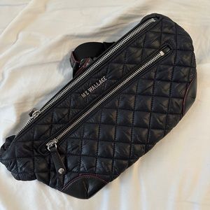 MZ Wallace Crosby sling bag Belt Bag - Black